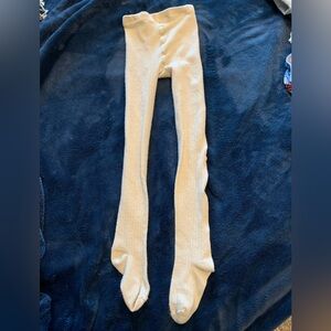 Vera Wang Textured Knit Tights in Beige Color